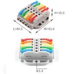 Wire Splice Connectors,For 4mm²,02 03 04 05 06,08,09~20 Pins